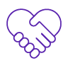 caring icon purple