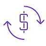 debt repayment icon purple