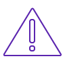 warning signs icon purple