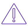 warning signs icon purple