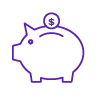 Money Saving Icon Purple