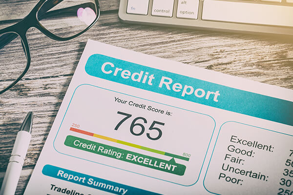 Credit Report Score 765