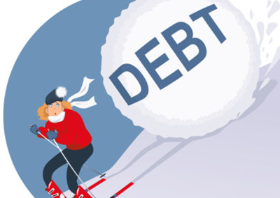 Use the snowball method to pay off and pay down credit card debt.