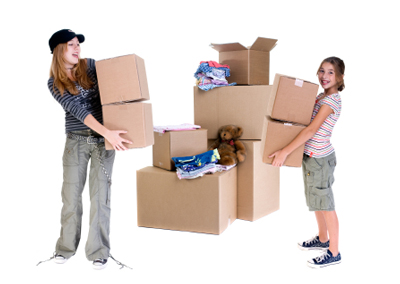 Teens can help pack when the family relocates from Vancouver to Toronto