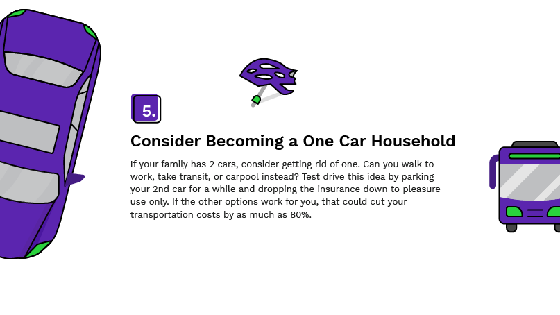 12 Ways Out of Debt - Consider Becoming a One Car Household