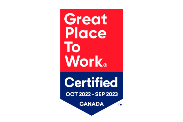Great Place to Work Certified for 2022 to 2023.