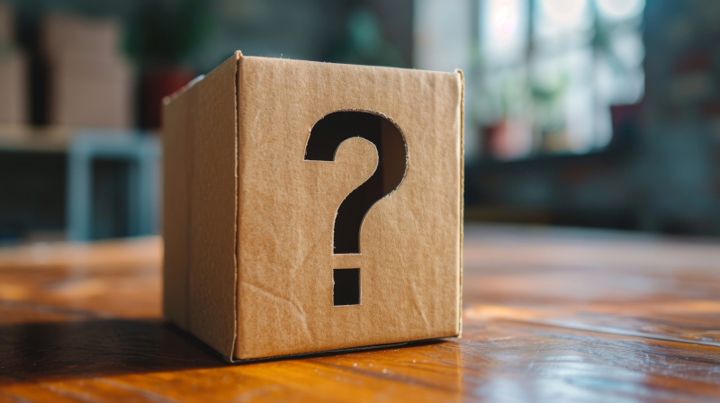 A mystery box with a question mark representing different debt relief options that are available to consumers in Canada.
