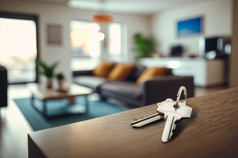 Keys to a new home for someone who has been bankrupt in the past.